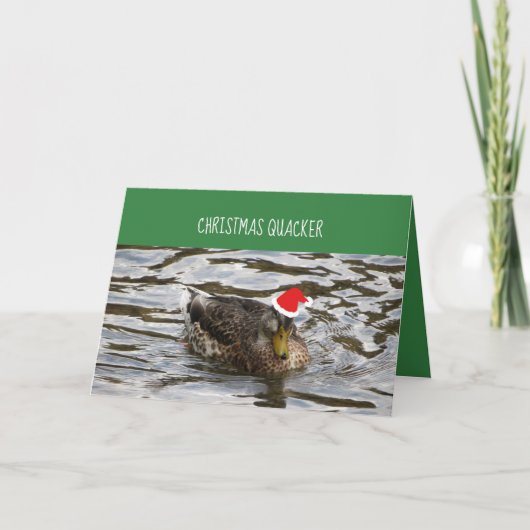 Kerst kwakzalver eenden in een rij Kaart (Voorkant)