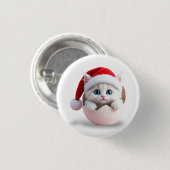Kerst Kwijling Ronde Button 3,2 Cm (Voorkant /achterkant)