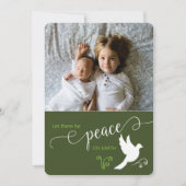 Kerst Laat er vrede zijn Custom Photo Feestdagenkaart (Voorkant)