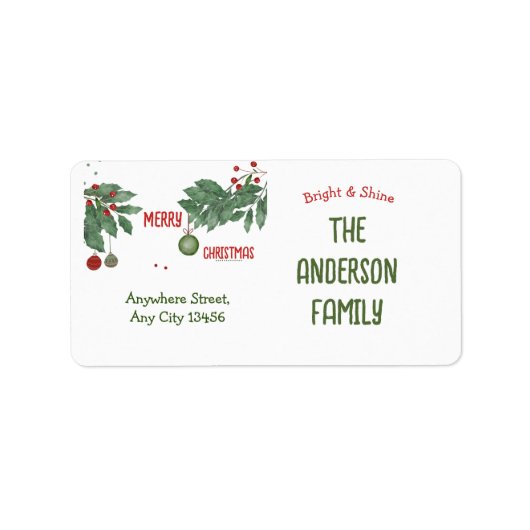Kerst laat retour adreslabels (set van 20) etiket (Voorkant)