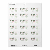 Kerst laat retour adreslabels (set van 20) etiket (Full Sheet)