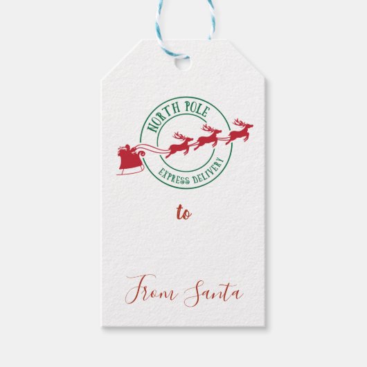 Kerst label Noordpool levering Cadeaulabel (Voorkant)