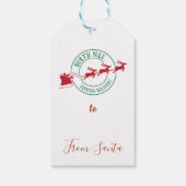 Kerst label Noordpool levering Cadeaulabel (Achterkant)