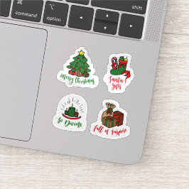 Kerst label sticker set