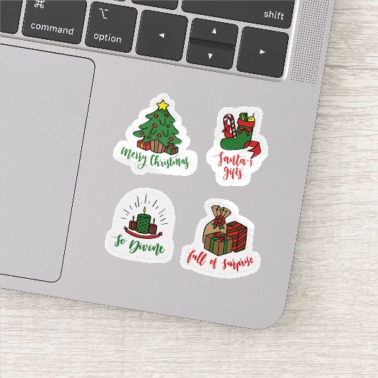 Kerst label sticker set (Detail)
