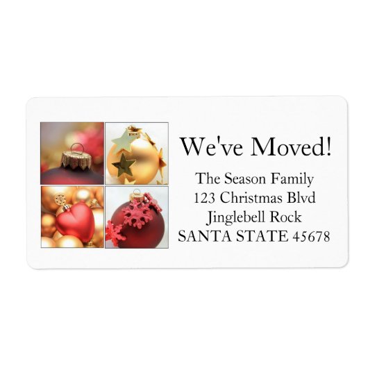 Kerst-label voor collage etiket (Voorkant)