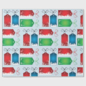 Kerst Labels Inpakpapier (Vlak)