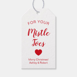 Kerst Labels, voor uw Mistles Toes Manicure Kit Cadeaulabel