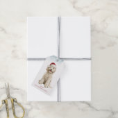 Kerst Labradoodle Cadeaubijslaters Cadeaulabel (Met Touw)