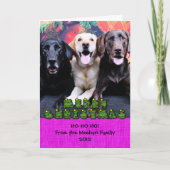 Kerst - Labrador - Dude Jag en Mocha Feestdagen Kaart (Voorkant)