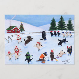 Kerst Labrador Fun Painting Kaart