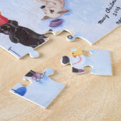 Kerst Labrador Fun Painting Legpuzzel (Zijkant)