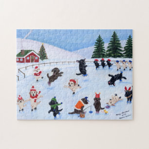Kerst Labrador Fun Painting Legpuzzel