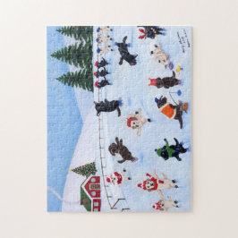Kerst Labrador Fun Painting Legpuzzel