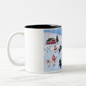 Kerst Labrador Fun Painting Tweekleurige Koffiemok (Links)