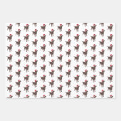 Kerst Labrador Honden in Santa Hat Inpakpapier Vel (Voorkant 3)