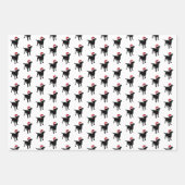 Kerst Labrador Honden in Santa Hat Inpakpapier Vel (Voorkant)