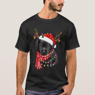 Kerst Labrador Retriever Hond Zwart Lab Lover G T-shirt