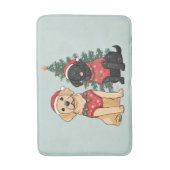 Kerst Labrador Retriever Honden Badmat (Voorkant Verticaal)