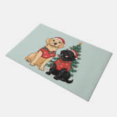 Kerst Labrador Retriever Honden Deurmat (Schuin)