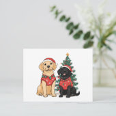 Kerst Labrador Retriever Honden Feestdagenkaart (Staand voorkant)