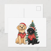 Kerst Labrador Retriever Honden Feestdagenkaart (Voorkant / Achterkant)