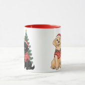 Kerst Labrador Retriever Honden Mok (Midden)