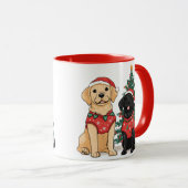 Kerst Labrador Retriever Honden Mok (Voorkant rechts)