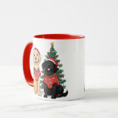 Kerst Labrador Retriever Honden Mok (Voorkant links)