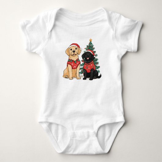 Kerst Labrador Retriever Honden Romper (Voorkant)