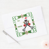 Kerst Lacrosse Gift Label (Envelop)