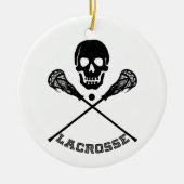 Kerst Lacrosse Sticks Keramisch Ornament (Voorkant)