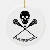 Kerst Lacrosse Sticks Keramisch Ornament (Achterkant)