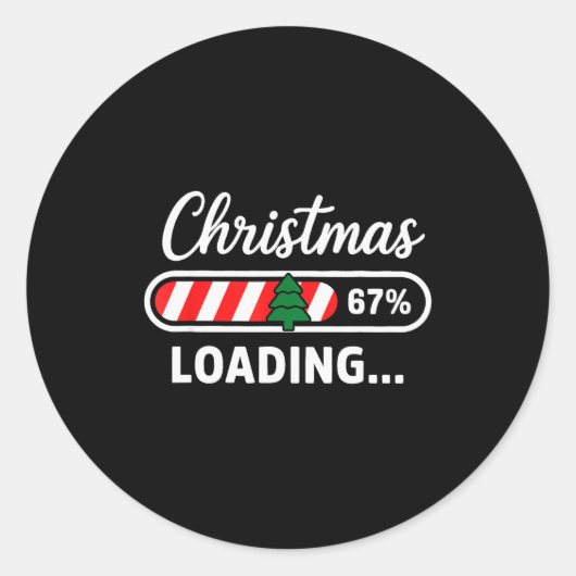 Kerst Laden 67% Grappig 6 7 Meme Kerstmis Gen Alph Ronde Sticker (Voorkant)