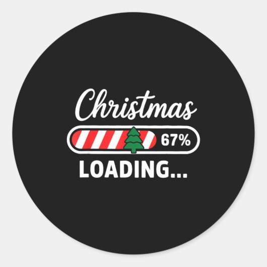 Kerst Laden 67% Grappig 6 7 Meme Kerstmis Gen Alph Ronde Sticker (Voorkant)
