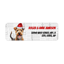 Kerst Lakeland Terrier Dog Retouradres Etiket