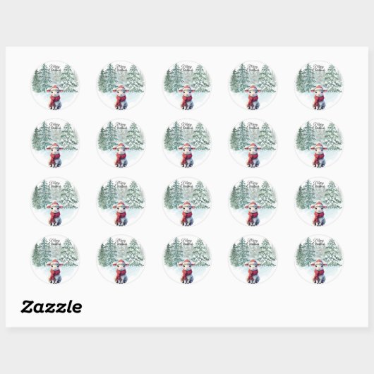 Kerst Lam Sticker (Vel)