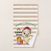Kerst Lama Badhanddoekenset Bad Handdoek (Handdoek)