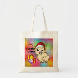 Kerst Lama Boodschappentas Tote Bag