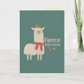 Kerst Lama Grappen: Fleece Navidad Kaart (Voorkant)
