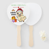 Kerst Lama Handventilator Handwaaier (Voorkant en achterkant)