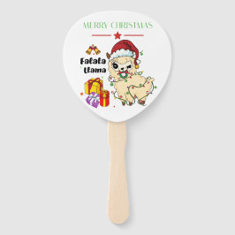Kerst Lama Handventilator Handwaaier