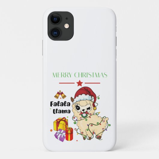 Kerst Lama iPhone 11 Hoesje (Achterkant)