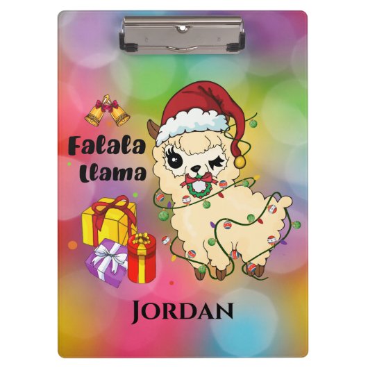 Kerst Lama Klembord (Voorkant)