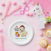 Kerst-Lama Papieren Bord (Feest)