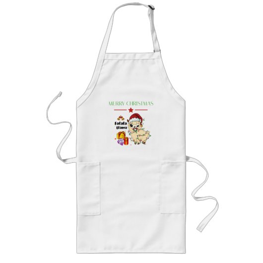 Kerst Lama Schort (Voorkant)
