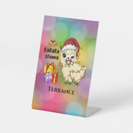 Kerst Lama Sokkel Bord Reclamebord Met Voetstuk