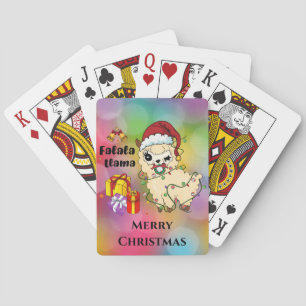 Kerst Lama Speelkaarten