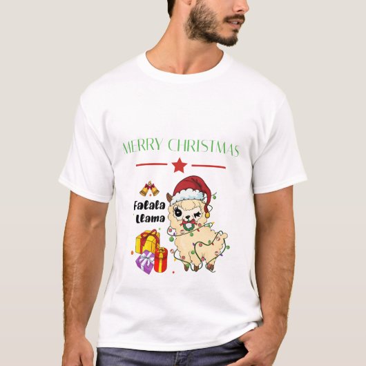 Kerst-Lama T-shirt (Voorkant)