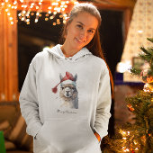 Kerst Lama Waterverf Kerstmannenhoed Aangepaste Te Hoodie